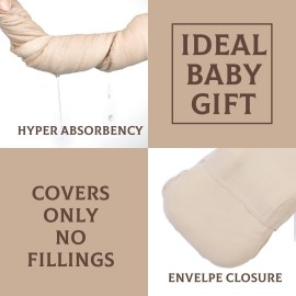 Newwiee 3 Pcs Muslin Baby Lounger Cover Organic Cotton Removable Lounger Cover Soft and Breathable Infant Slipcover Newborn Gifts for Girl Boy(Beige, Grey, White,Solid Color)