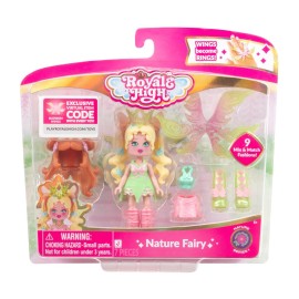 Royale High 3 Nature Fairy Fashion Doll - 1 Figure with 9 Fashion Accessories - Virtual Item Code Included - Series 1 - Ages 5+