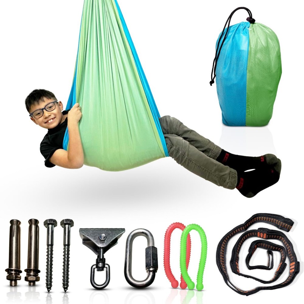 Chrisebast Sensory Swing For Kids Double Layer, Doorway Swings For Kids, Therapy Swing, Sensory Swing Indoor, Swing for Room, Indoor Swing for Adults, Hammock for Autism, Complimentary String Toy