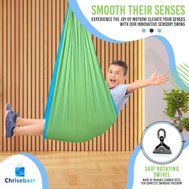 Chrisebast Sensory Swing For Kids Double Layer, Doorway Swings For Kids, Therapy Swing, Sensory Swing Indoor, Swing for Room, Indoor Swing for Adults, Hammock for Autism, Complimentary String Toy