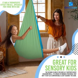 Chrisebast Sensory Swing For Kids Double Layer, Doorway Swings For Kids, Therapy Swing, Sensory Swing Indoor, Swing for Room, Indoor Swing for Adults, Hammock for Autism, Complimentary String Toy