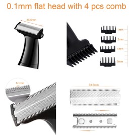 VSTSERIES Men Pubic Hair Trimmer,Male Intimate Part Clipper,Wet Dry Groin Razor,Electric Body Hair Removal,Face Beard and Mustache Style Shaver,Portable Bald Detail Head Shaver,Man Grooming Kit