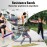 Resistance Bands for Working Out, Exercise Bands Resistance Bands Set with 5 Resistance Levels, Multi-Colored Workout Bands for Indoor & Outdoor Fitness, Leg Strength Training, Yoga (Pink)