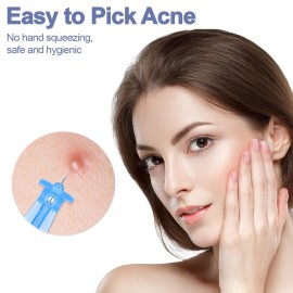 50 Pack Disposable Acne Pimple Popper Needles and 72 Dots Pimple Stickers for Whitehead and Closed Mouth Clear Acne (50 Pack)