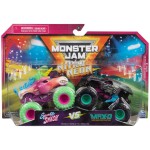 Monster Jam, Official Nitro Neon, Sparkle Smash Vs. Max-D, 1:64 Scale Die-Cast Monster Trucks, Kids Toys for Boys Ages 3 and up