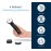 DERM DYNAMICS Facial Cleansing Brush (Daily Clean & Deep Exfoliation Modes) - 3 Brush Heads - IPX7 Waterproof, USB Rechargeable Device - Ideal for All Skin Types, Men and Women - Black