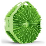 iTokGoK Premium Silver-Infused Double-Sided Design 2-in-1 Silicone Body Scrubber for Men,Body Buffer Scrubber for Sensitive Skin, Ergonomic No-Slip Handle, Long-Lasting & Easy to Clean - Green