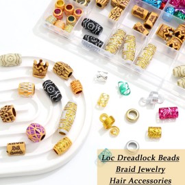 VENOFEN 146PCS Wooden Beads for Braids Hair Jewelry Colorful Hair Cuffs Rings Multi Style Loc Dreadlock Beads Hair Decoration Braids Accessories for Women and Girls VENOFEN 146PCS Wooden Beads for Braids Hair Jewelry Colorful Hair Cuffs Rings Multi Style Loc Dreadlock Beads Hair Decoration Braids Accessories for Women and Girls