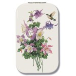 Lissom Design Compact Mirrors - Double-Sided 2X-Magnifying Travel Mirror for Pocket Purse Leather Cover, 2.25 x 3.75-Inch, Lakeside Breeze