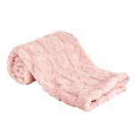 Yurhap Fleece Baby Blanket Heart Checkered Blanket, Ultra Soft Cozy Baby Blankets for Girls Boys, Fluffy Infant Toddler Newborn Receiving Blankets for Crib Stroller 3040 (Light Pink)