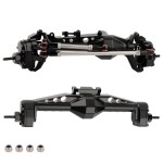 RZXYLRC CNC Aluminum Offset Portal Front Rear Complete Axle for 1/10 RC Crawler Axial SCX10 III AXI03029 LCG Chassis Cheater Rigs Upgrade Parts