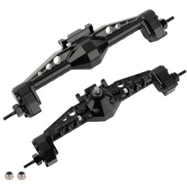 RZXYLRC CNC Aluminum Offset Portal Front Rear Complete Axle for 1/10 RC Crawler Axial SCX10 III AXI03029 LCG Chassis Cheater Rigs Upgrade Parts