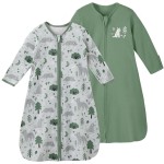 Yoofoss Baby Sleep Sack 6-12 Months Long Sleeve Wearable Blanket Baby 100% Organic Cotton 2-Way Zipper 0.5 Tog Infants Sleeping Sack, Lightweight(Medium)