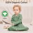 Yoofoss Baby Sleep Sack 6-12 Months Long Sleeve Wearable Blanket Baby 100% Organic Cotton 2-Way Zipper 0.5 Tog Infants Sleeping Sack, Lightweight(Medium)