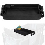 Boffinby Double Sided Stroller Tray Fits for Wonderfold Wagon- Kids Snacks & Activities - Faux Leather Sides for Eating - Cup Holders & Mesh Pockets, Play On the Go, 15 L x 7.5 W x 3 H (W2 Series)