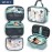 Toiletry Bag Kit Set: Hanging Travel Toiletry Bag + Makeup Bag with Brush Holder + Ultralight Accessory Organizer Pouch (Dusty Teal Makeup)