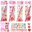 AouEtnay 28 Pack Valentines Day Stationery Kids Gift Set with Pencils, Erasers, Cards, Stickers for Kids Valentines Day Classroom Gifts and Party Favors