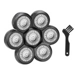 Wanocean 7 Men\'s Electric Shaver Replacement Heads, Razor Head Shavers for Bald and Face, Shaving Beard Cutter for Men with Brush Accessories, 1PC