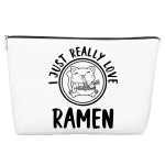 JJOINUS Cat Makeup Bag Gifts, Cute Cosmetic Bag Just A Girl Who Love Cats Themd For Daughters, Christmas Gifts for Teen Girl, Bests Sisters, Friends, Birthday White Elephant 10x7 Inch