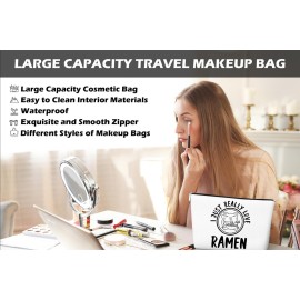 JJOINUS Cat Makeup Bag Gifts, Cute Cosmetic Bag Just A Girl Who Love Cats Themd For Daughters, Christmas Gifts for Teen Girl, Bests Sisters, Friends, Birthday White Elephant 10x7 Inch