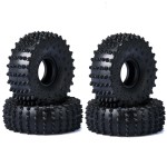 DJCRAWLER Super Soft 1.0 Pin Tires, 72 * 27mm Sticky Crawler Tire for TRX4M 1/18 1/24 RC Crawler Car Axial SCX24 FMS FCX24 AX24 Upgrade Wheel, Rock Crawler Tyres, Come with Double Layer sponges