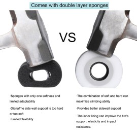 DJCRAWLER Super Soft 1.0 Pin Tires, 72 * 27mm Sticky Crawler Tire for TRX4M 1/18 1/24 RC Crawler Car Axial SCX24 FMS FCX24 AX24 Upgrade Wheel, Rock Crawler Tyres, Come with Double Layer sponges