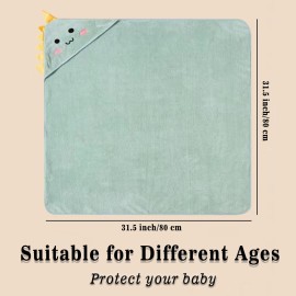 TMIELYBS 2 Pack Premium Soft Baby Bath Towels with Hood - Green Dinosaur + Brown Koala - Ultra Absorbent, Baby Stuff Shower for Boys and Girls