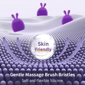 Holinduk Deluxe Baby Bath Brush 3-Set | Skin-Invigorating Silicone Scrubbers | Multi-Functional Exfoliator for Baby Eczema & Dry Skin Care