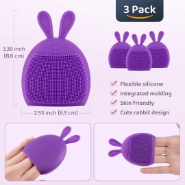 Holinduk Deluxe Baby Bath Brush 3-Set | Skin-Invigorating Silicone Scrubbers | Multi-Functional Exfoliator for Baby Eczema & Dry Skin Care