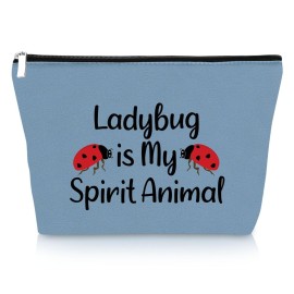Ladybug Makeup Bag - Gifts for Girls & Women - Inspirational & Funny Ladybug Themed Cosmetic Bag - Perfect for Christmas & Birthday Gifts
