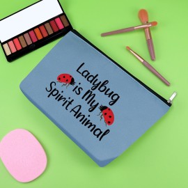 Ladybug Makeup Bag - Gifts for Girls & Women - Inspirational & Funny Ladybug Themed Cosmetic Bag - Perfect for Christmas & Birthday Gifts