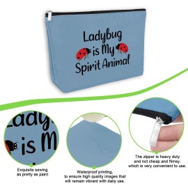 Ladybug Makeup Bag - Gifts for Girls & Women - Inspirational & Funny Ladybug Themed Cosmetic Bag - Perfect for Christmas & Birthday Gifts