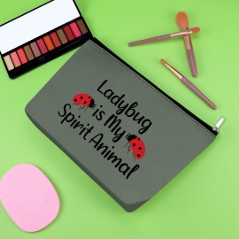 Gevody Ladybug Makeup Bag Ladybug Lover Gifts Inspirational Gifts for Best Friend Insect Lover Daughter Sister Cosmetic Bag Christmas Birthday Present for Woman Friendship Travel Cosmetic Pouch Gevody Ladybug Makeup Bag Ladybug Lover Gifts Inspirational Gifts for Best Friend Insect Lover Daughter Sister Cosmetic Bag Christmas Birthday Present for Woman Friendship Travel Cosmetic Pouch