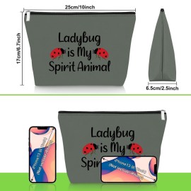Gevody Ladybug Makeup Bag Ladybug Lover Gifts Inspirational Gifts for Best Friend Insect Lover Daughter Sister Cosmetic Bag Christmas Birthday Present for Woman Friendship Travel Cosmetic Pouch Gevody Ladybug Makeup Bag Ladybug Lover Gifts Inspirational Gifts for Best Friend Insect Lover Daughter Sister Cosmetic Bag Christmas Birthday Present for Woman Friendship Travel Cosmetic Pouch