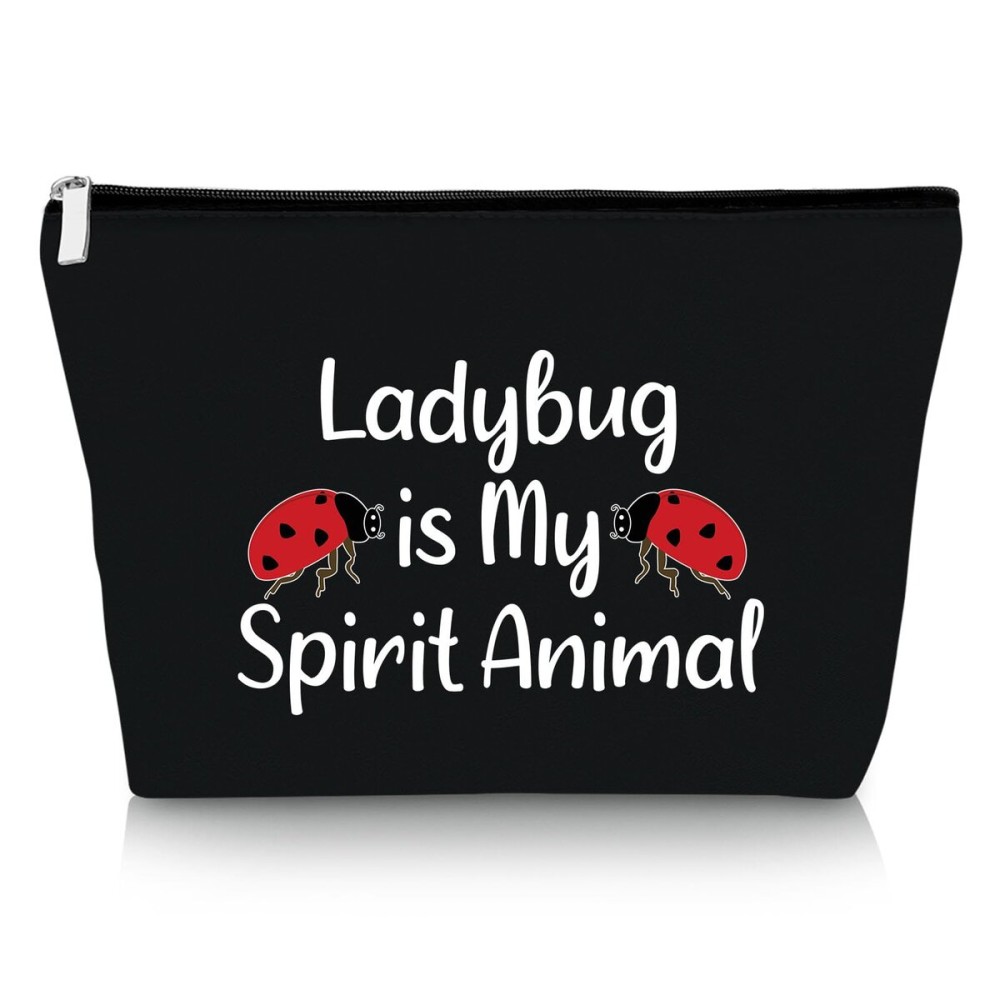 Funny Ladybug Makeup Bag Ladybug Lover Gifts Inspirational Cosmetic Bag Encouragement Gifts for Girls Insect Lover Daughter Friend Christmas Valentine\'s Day Birthday Present Travel Cosmetic Pouch Funny Ladybug Makeup Bag Ladybug Lover Gifts Inspirational Cosmetic Bag Encouragement Gifts for Girls Insect Lover Daughter Friend Christmas Valentine\'s Day Birthday Present Travel Cosmetic Pouch