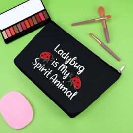 Funny Ladybug Makeup Bag Ladybug Lover Gifts Inspirational Cosmetic Bag Encouragement Gifts for Girls Insect Lover Daughter Friend Christmas Valentine\'s Day Birthday Present Travel Cosmetic Pouch Funny Ladybug Makeup Bag Ladybug Lover Gifts Inspirational Cosmetic Bag Encouragement Gifts for Girls Insect Lover Daughter Friend Christmas Valentine\'s Day Birthday Present Travel Cosmetic Pouch