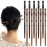 10 Pcs Retro Hair Chopsticks for Women Wooden Hairpin for Buns Bamboo Shape Hair Pins for Long Hair Hair Accessories for Women Girls Daily Hair Decoration(Black, Brown)