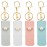 4-in-1 Lipstick Case - PU Leather Lip Balm Organizer with Chapstick Holder Keychain + Travel Storage Case for Women (Pink, Blue, Gray, White)
