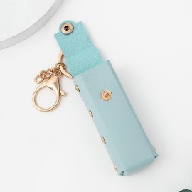 4-in-1 Lipstick Case - PU Leather Lip Balm Organizer with Chapstick Holder Keychain + Travel Storage Case for Women (Pink, Blue, Gray, White) 4-in-1 Lipstick Case - PU Leather Lip Balm Organizer with Chapstick Holder Keychain + Travel Storage Case for Women (Pink, Blue, Gray, White)