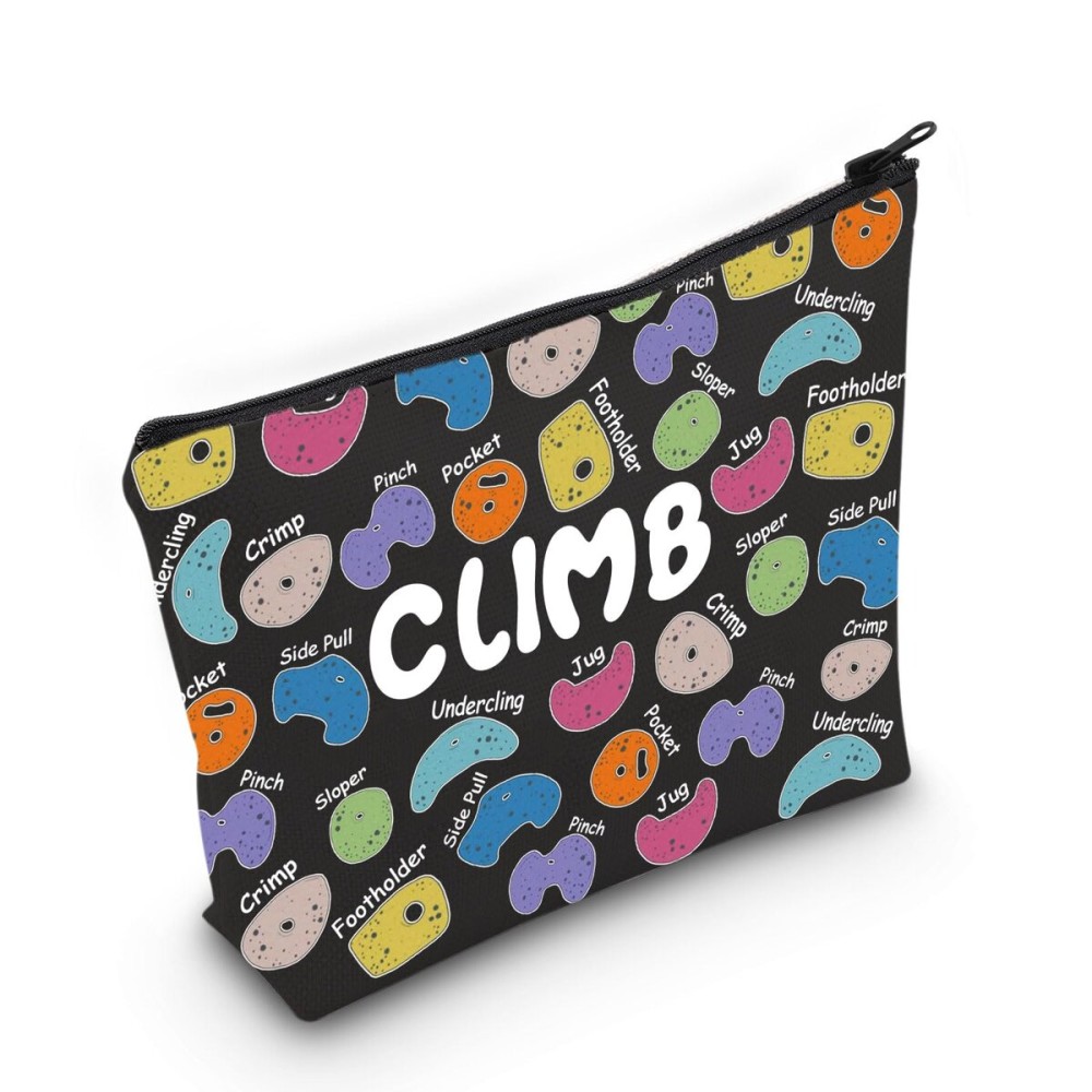 MNIGIU Rock Climber Gift for Women Rock Climbing Cosmetic Bag Climb Gift Rock Climbing Bouldering Lover Gift (Climb Black Bag) MNIGIU Rock Climber Gift for Women Rock Climbing Cosmetic Bag Climb Gift Rock Climbing Bouldering Lover Gift (Climb Black Bag)