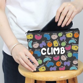 MNIGIU Rock Climber Gift for Women Rock Climbing Cosmetic Bag Climb Gift Rock Climbing Bouldering Lover Gift (Climb Black Bag) MNIGIU Rock Climber Gift for Women Rock Climbing Cosmetic Bag Climb Gift Rock Climbing Bouldering Lover Gift (Climb Black Bag)