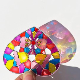 28 Sets Heart Suncatchers for Windows Valentine\'s Day Suncatcher Craft Kits DIY Window Paint Art Heart Sun Catchers for Classroom Art Craft Mother\'s Day Party Supplies