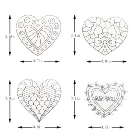 28 Sets Heart Suncatchers for Windows Valentine\'s Day Suncatcher Craft Kits DIY Window Paint Art Heart Sun Catchers for Classroom Art Craft Mother\'s Day Party Supplies