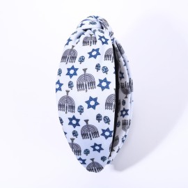 vokone Hanukkah Headband Dreidl Menorah Star of David Knotted Headband Wide Hairband Hanukkah Costume Headwear Hair Accessories (White Hanukkah) vokone Hanukkah Headband Dreidl Menorah Star of David Knotted Headband Wide Hairband Hanukkah Costume Headwear Hair Accessories (White Hanukkah)
