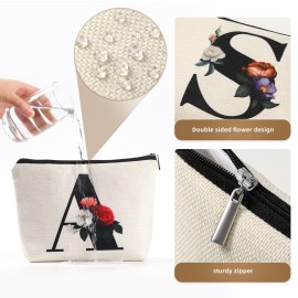 N Initial Personalized Cosmetic Bag, A-Z Monogrammed Makeup Bag Cute Makeup Bag with Letter N Large Cosmetic Bag Personalized Gift for Women Girls (N) N Initial Personalized Cosmetic Bag, A-Z Monogrammed Makeup Bag Cute Makeup Bag with Letter N Large Cosmetic Bag Personalized Gift for Women Girls (N)