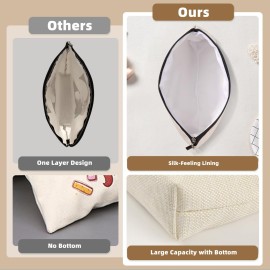 N Initial Personalized Cosmetic Bag, A-Z Monogrammed Makeup Bag Cute Makeup Bag with Letter N Large Cosmetic Bag Personalized Gift for Women Girls (N) N Initial Personalized Cosmetic Bag, A-Z Monogrammed Makeup Bag Cute Makeup Bag with Letter N Large Cosmetic Bag Personalized Gift for Women Girls (N)