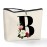 Personalized Makeup Bag with Initials, Letter B Cosmetic Bag Toiletry Pouch A-Z Travel Make up Bag Monogram Toiletry Bag, Gifts for Women Teens Girls (B)