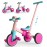 Bautia Kids Tricycle with Push Handle for Toddlers 1-4 Years Old Boys Girls Gift, 5 in 1 Baby Balance Bike for Toddlers 1-3 with Removable Pedals (No Parent Steering Version)