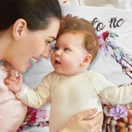 CraftyDream Highland Cow Baby Monthly Milestone 40 x 50\'\' Blanket Scotland Flower Prop Blanket for Baby Girl Highland Cow Newborn Infant Swaddle for Boys Girls Nursery