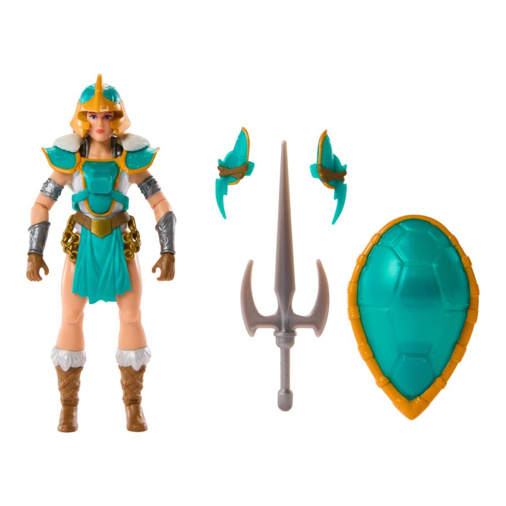 Masters of the Universe Origins Turtles of Grayskull Teela Action Figure Toy in Turtle Inspired Armor, 16 Articulations, TMNT & Motu Crossover